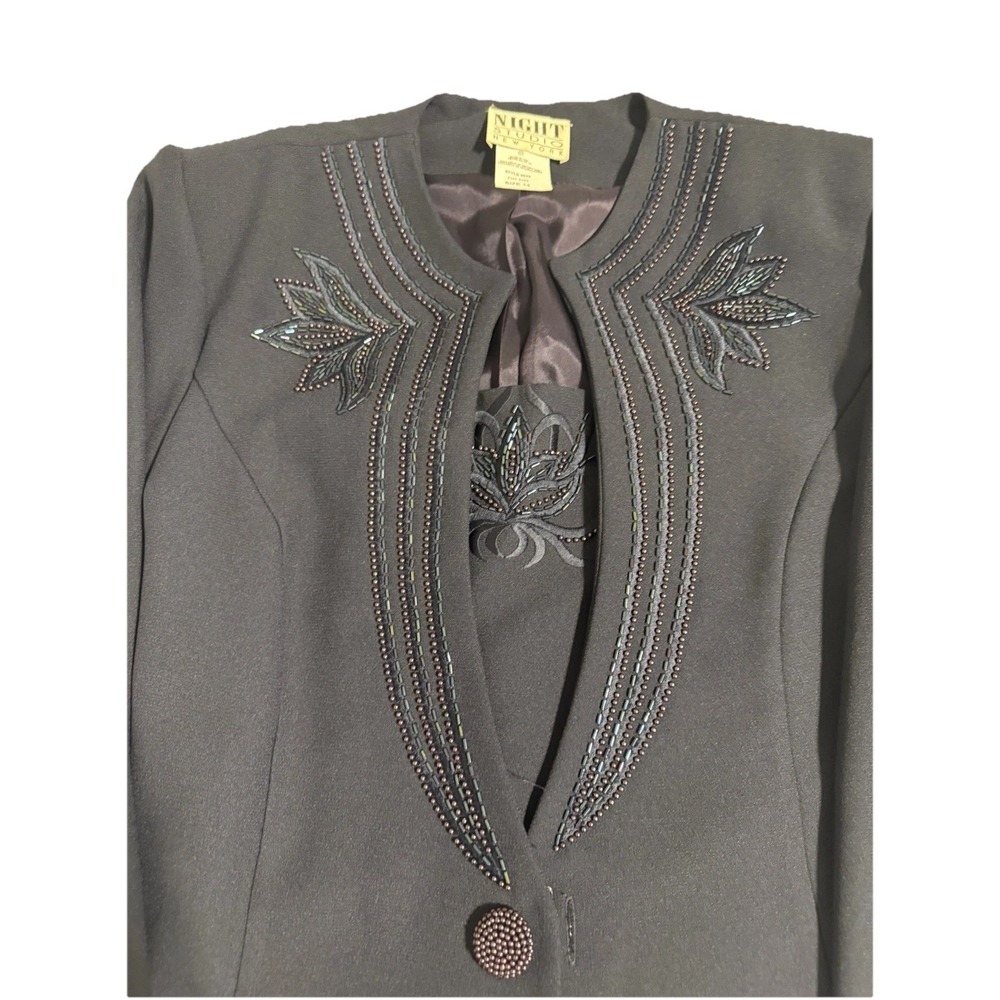 Vintage Women's‎ Navy Evening Jacket  size 14 from Night Studio by j. Worre